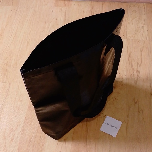 Allsaints All Saints Large Black Silky Tote bag - Picture 7 of 9